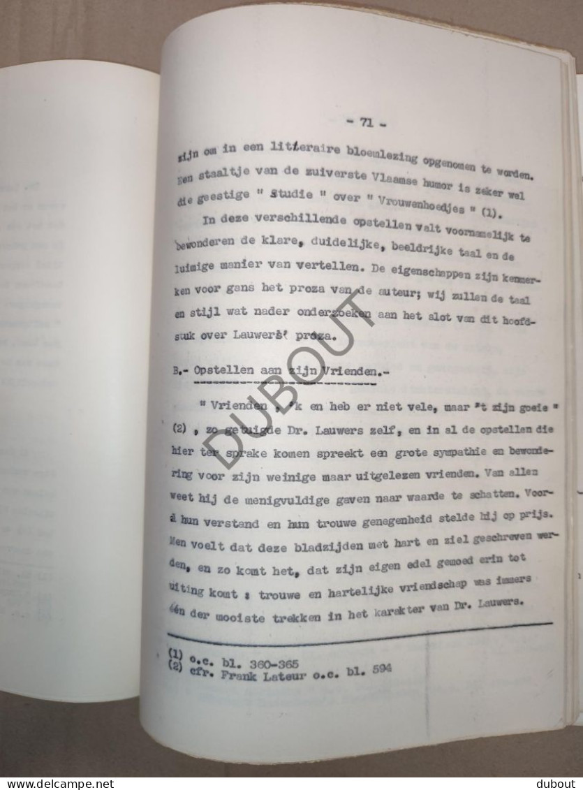 Kortrijk/Ingelmunster - Dokter Emiel Lauwers, Een West-Vlaams Shakespeare-Vertaler (S302) - Antiquariat