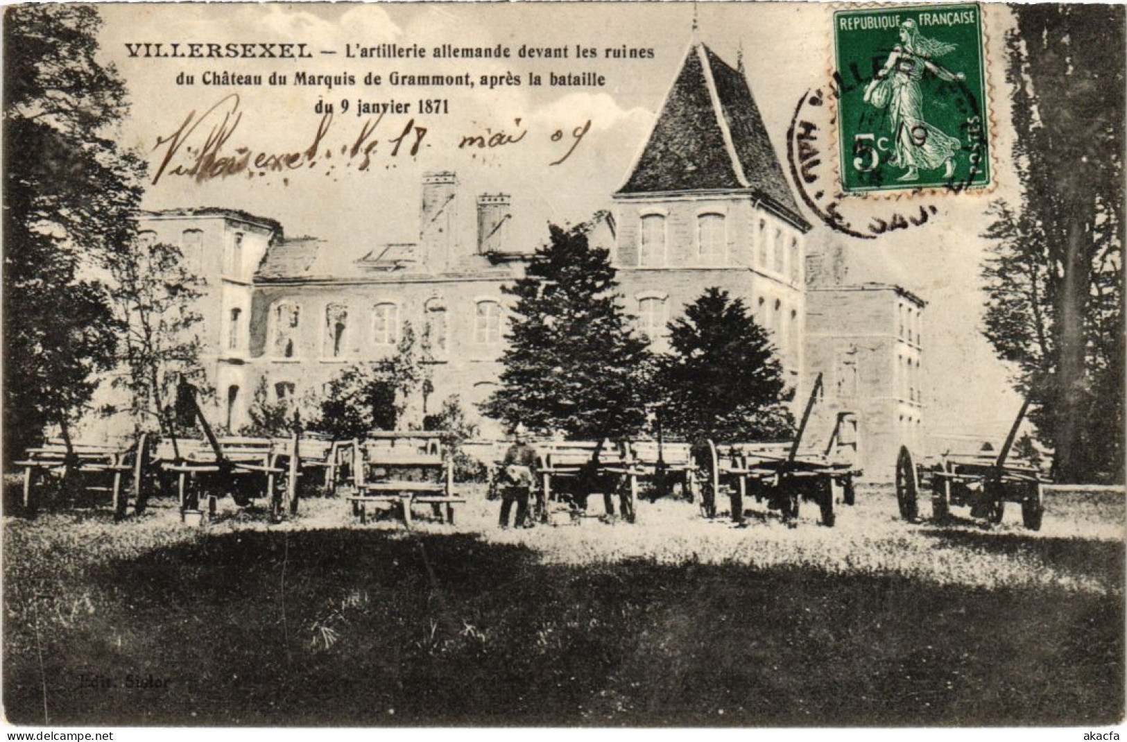 CPA Villersexel Artillerie Allemand Devant Les Ruines Du Chateau (1273674) - Villersexel