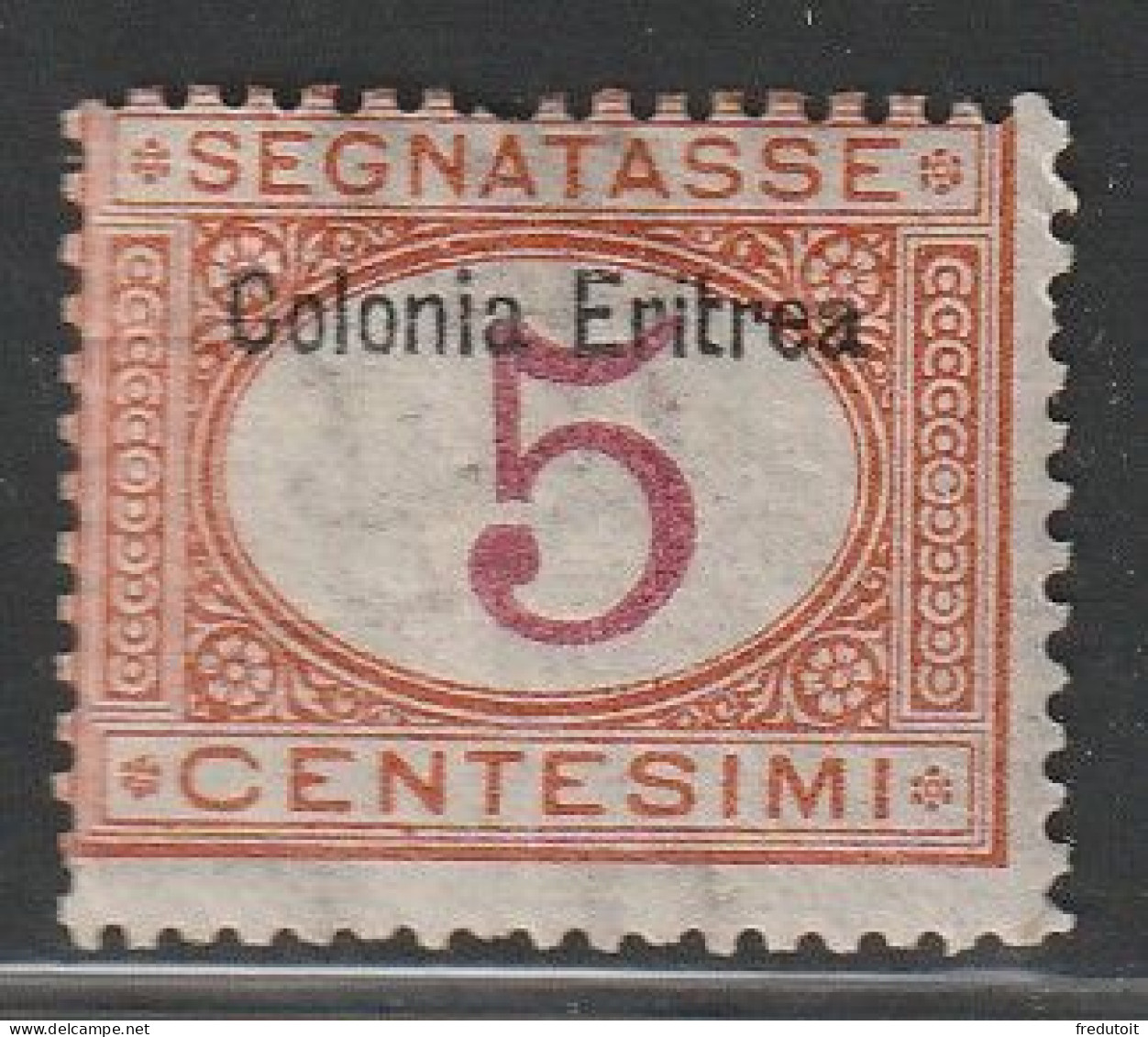 ERYTHREE - Timbres Taxe N°1 (I) * (1903) 5c Orange Et Carmin - Eritrée