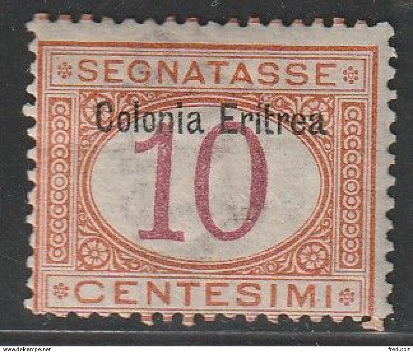 ERYTHREE - Timbres Taxe N°2 (I) * (1903) 10c Orange Et Carmin - Eritrée