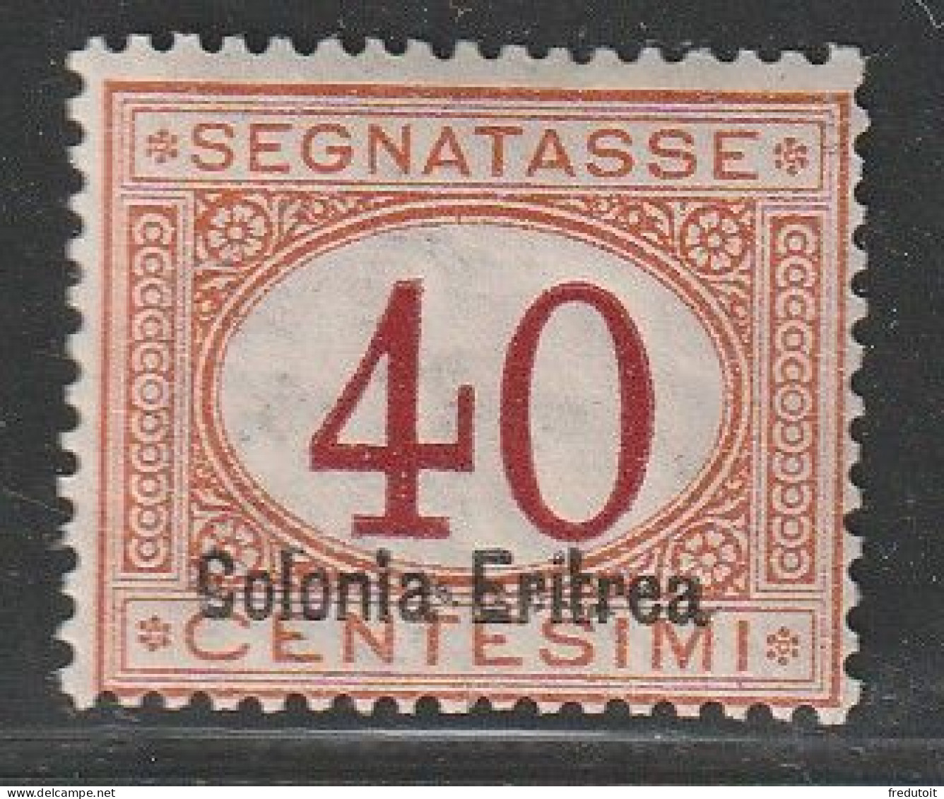 ERYTHREE - Timbres Taxe N°5 (II) ** (1903) 40c Orange Et Carmin - Eritrée