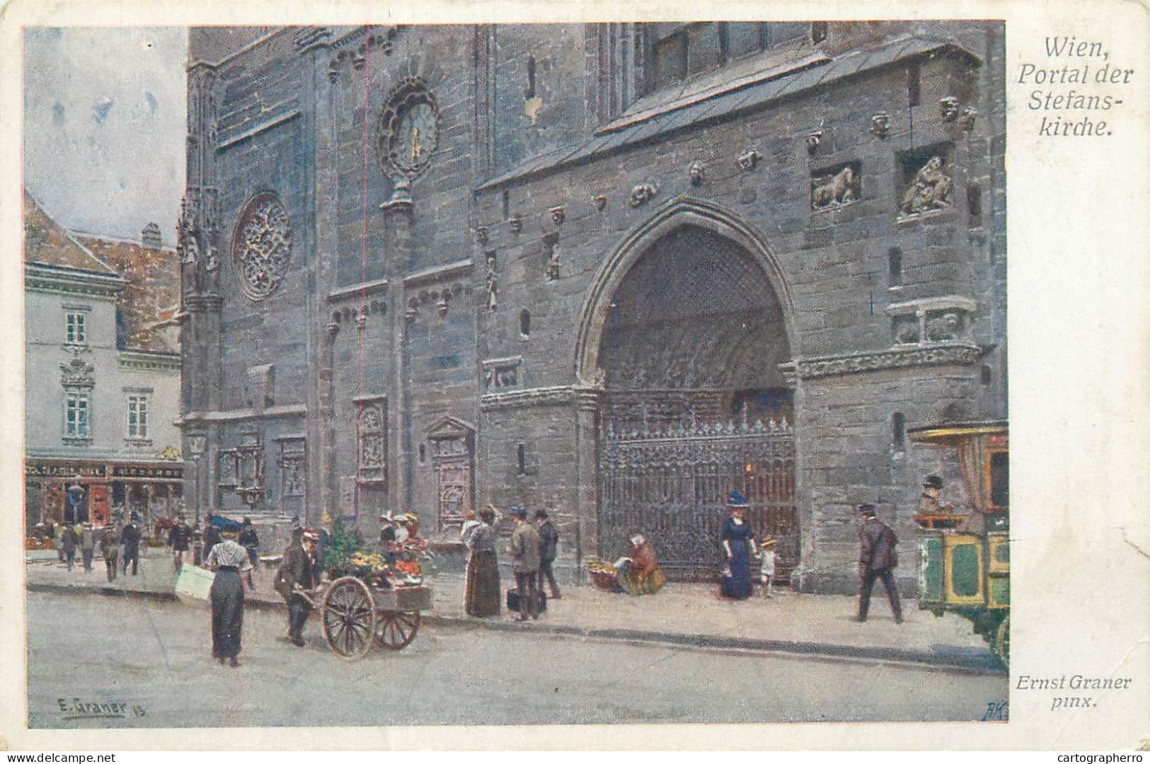 Postcard Austria Wien Stephanskirche Portal - Stephansplatz