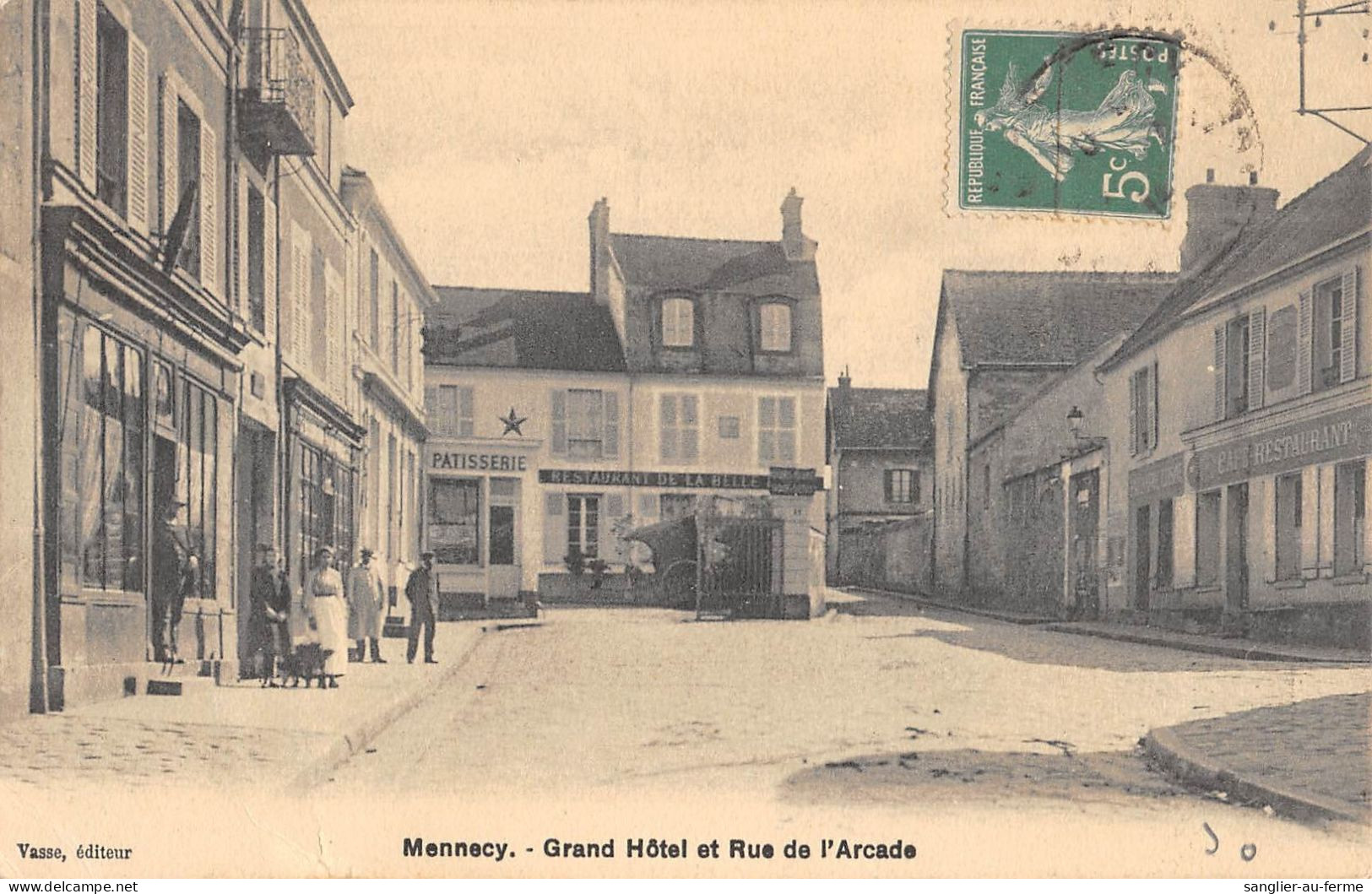 CPA 91 MENNECY / GRAND HOTEL / RUE DE L'ARCADE / Cpa Rare - Mennecy