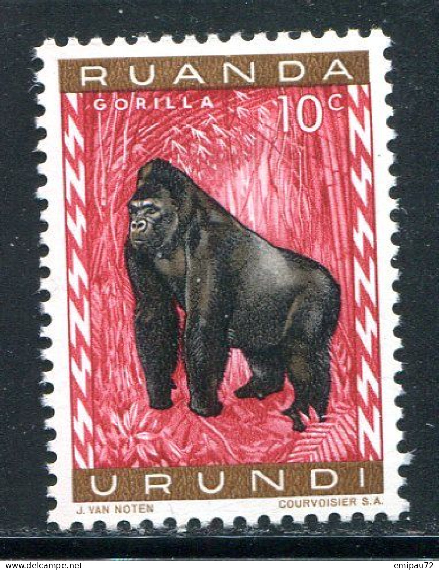 RUANDA URUNDI- Y&T N°205- Neuf Avec Charnière * (gorille) - Ungebraucht