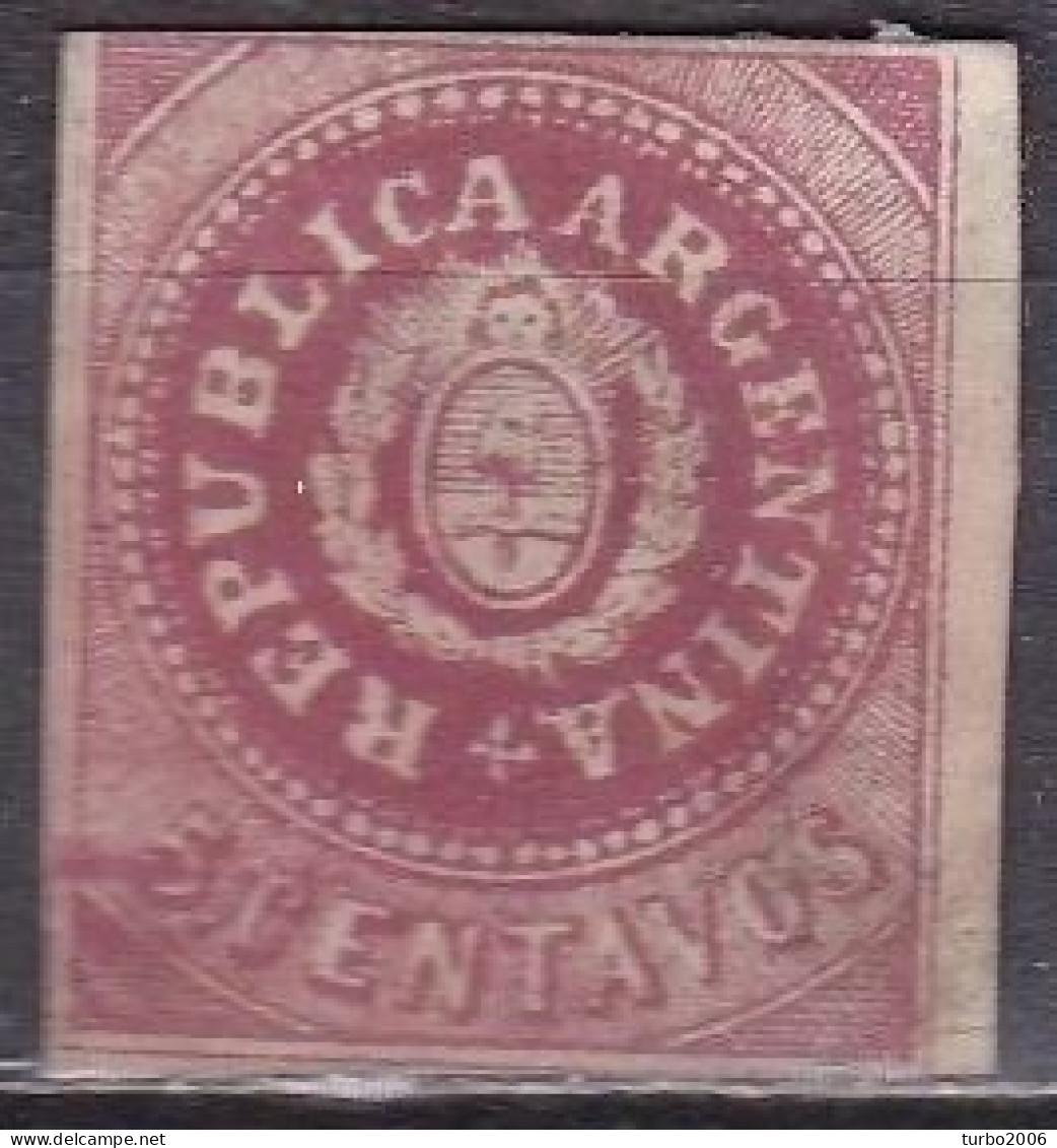 ARGENTINA 1862 5 C Without Accent And Small C Y & T 5 G (*) - Unused Stamps