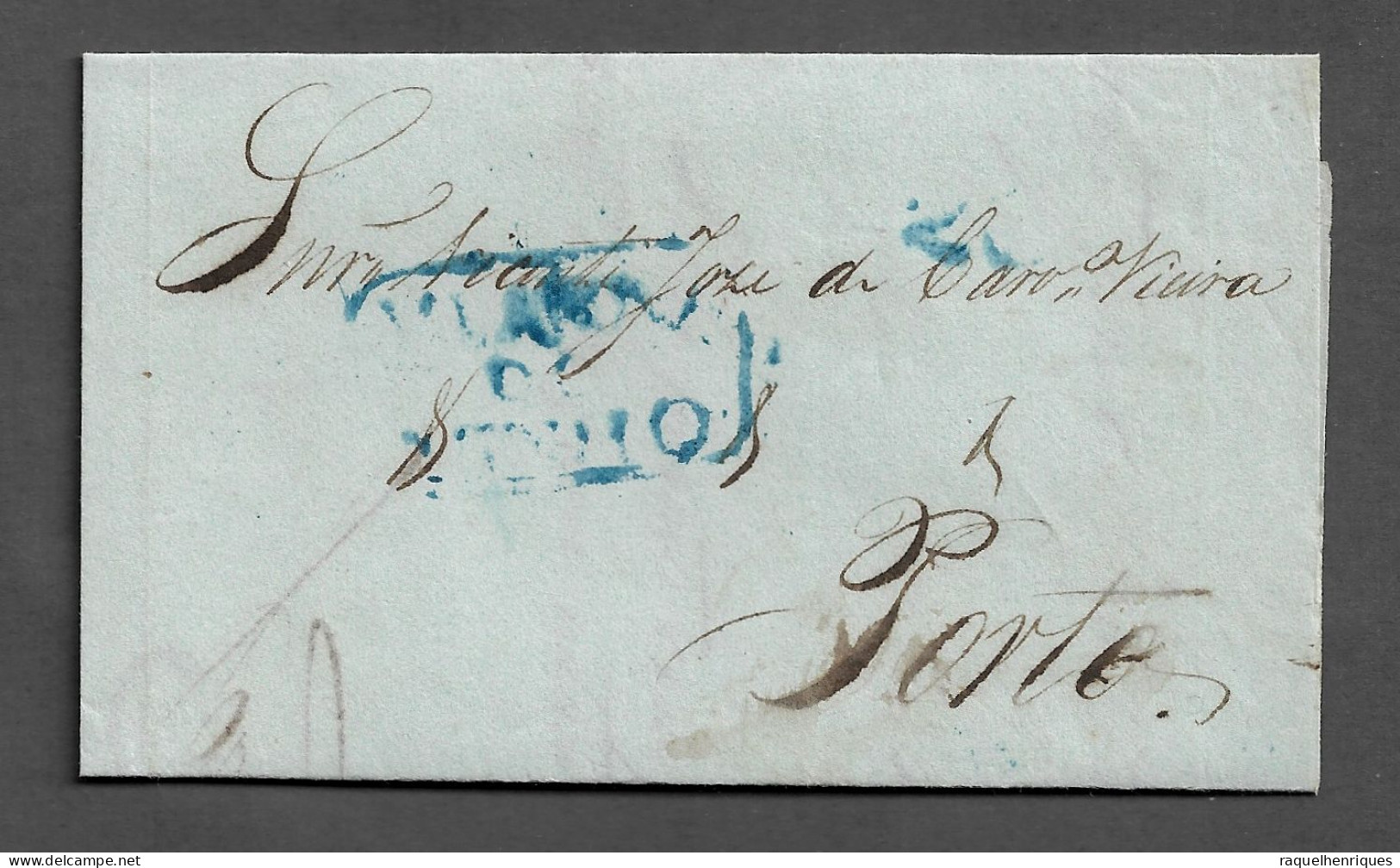 PORTUGAL PRE PHILATELIC LETTER - 1850 VIANA DO CASTELO - PORTO (PLB#02) - ...-1853 Prefilatelia