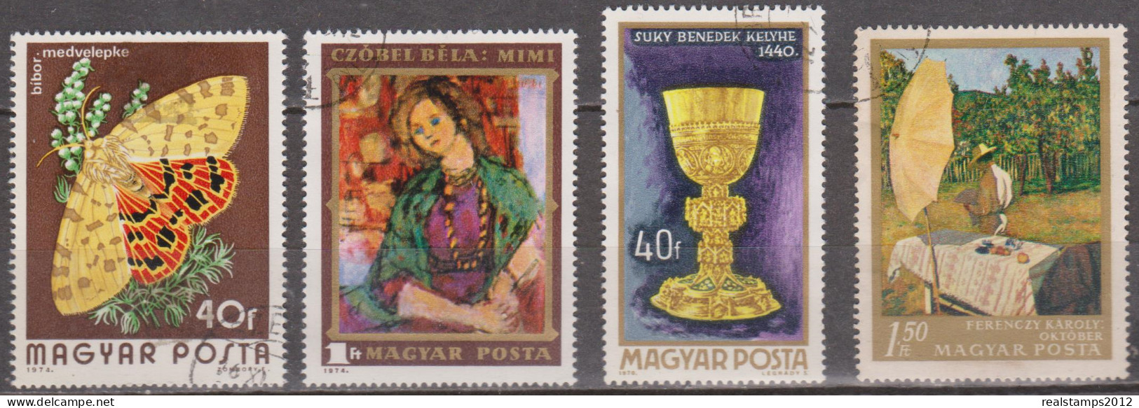 HUNGRIA - 1967/69/70/73/74/76/77 - Lote De 12 Selos   * MH Com Goma Original E Marca De Charneira - Verzamelingen