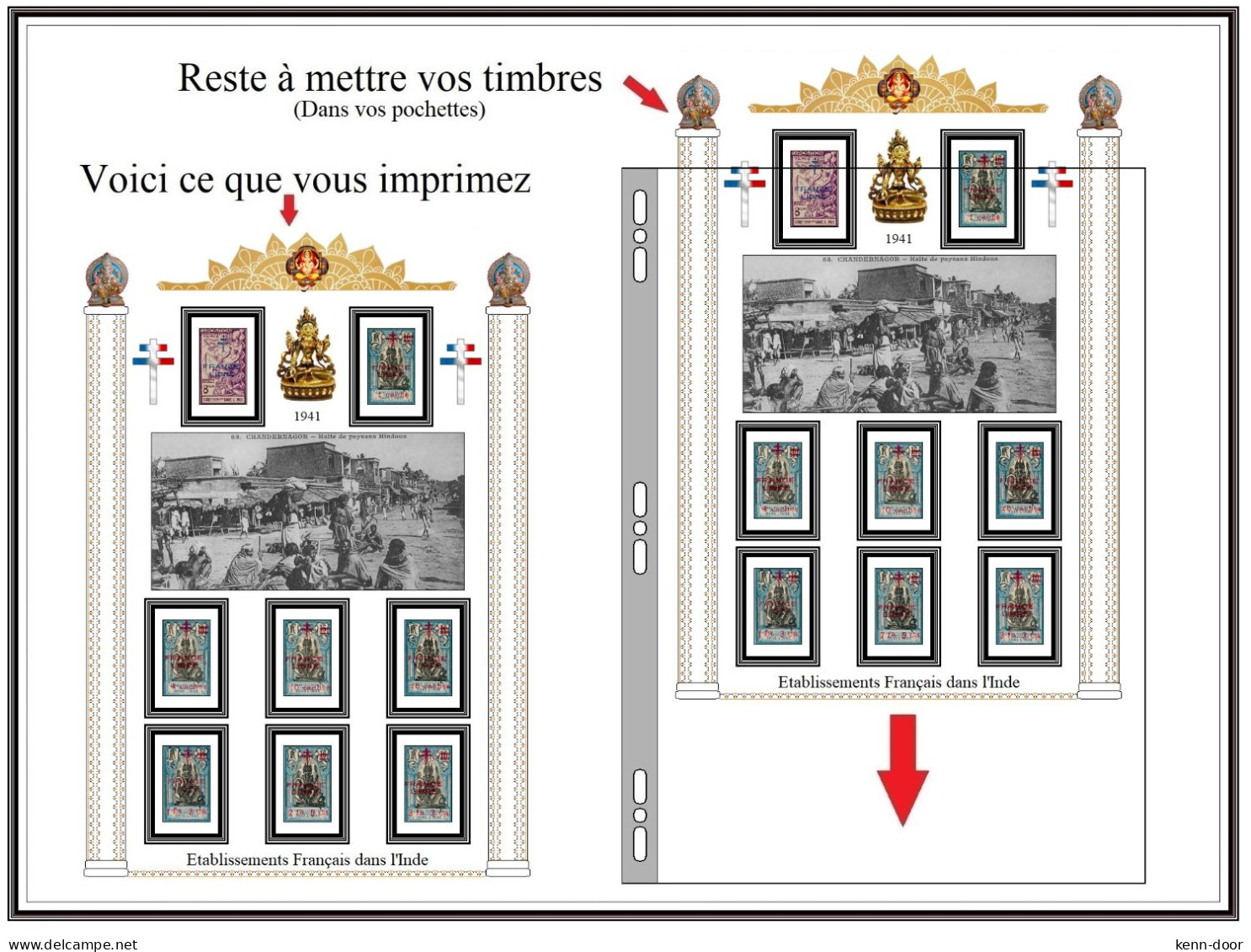 Etablissements Dans L' INDE  Albums De Timbres à Imprimer  EDITION 2023 - Autres & Non Classés