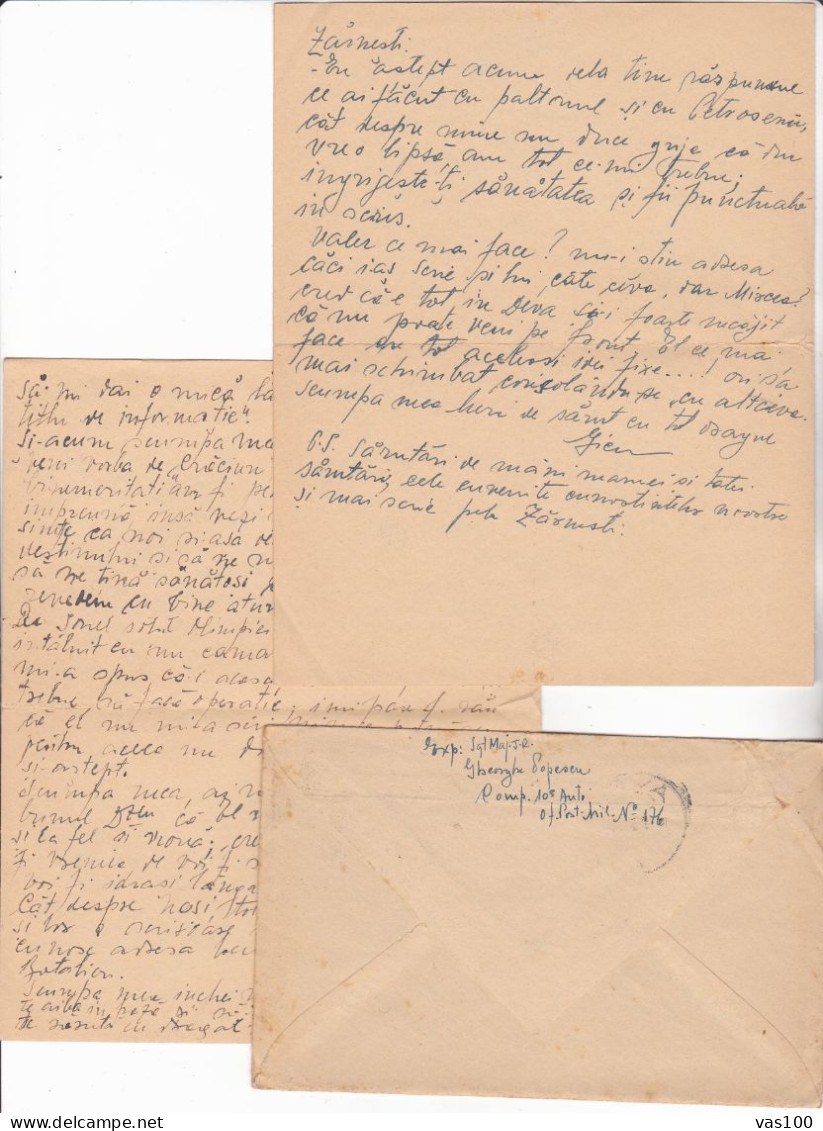 Romania, 1942, WWII Military Censored CENSOR ,COVERS + LETTRE  POSTMARK OPM #176 - 2de Wereldoorlog (Brieven)