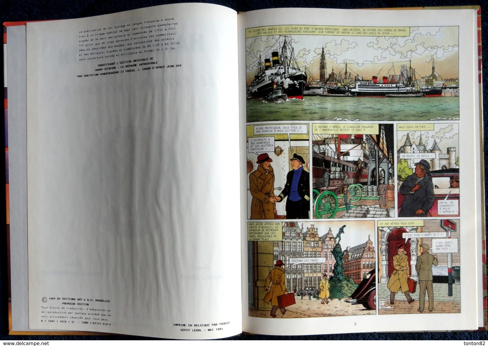 Vanderhaeghe / Zanon - Harry Dickson - N° 4 - Le Royaume Introuvable - Dargaud - ( E.O. 1994 ) . - Harry Dickson