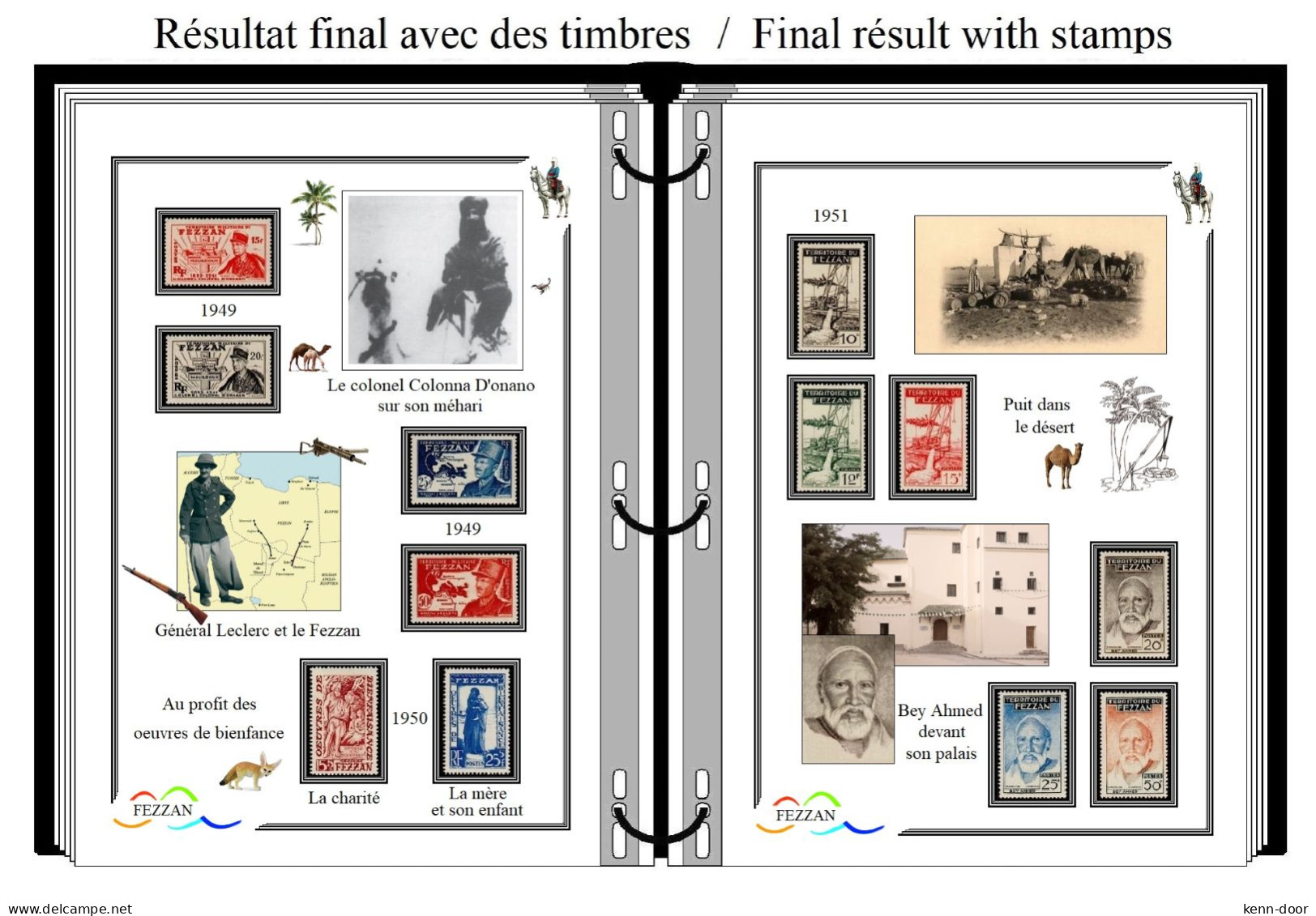 Albums De Timbres à Imprimer Soi-même  FEZZAN GHADAMES - Autres & Non Classés