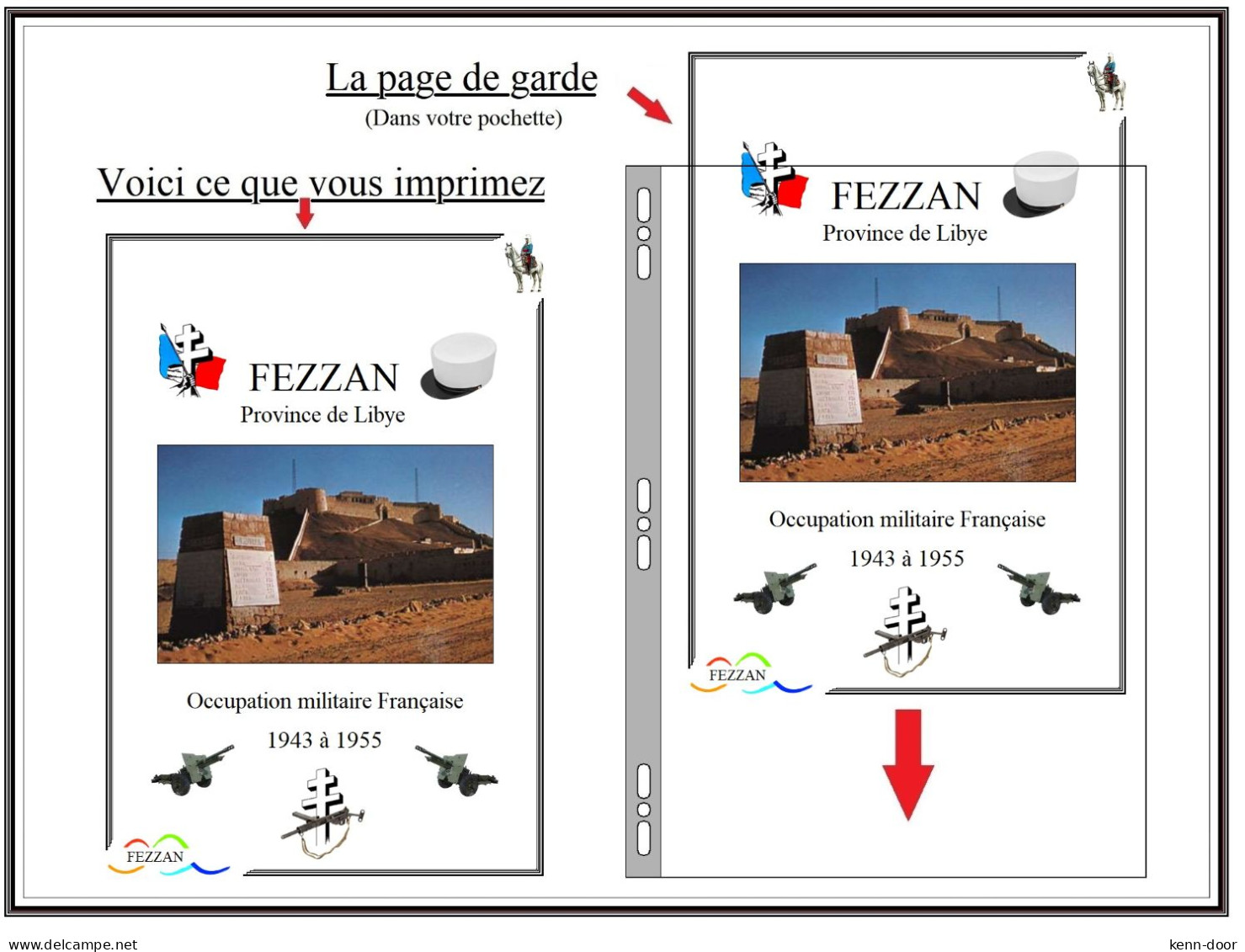 Albums De Timbres à Imprimer Soi-même  FEZZAN GHADAMES - Autres & Non Classés