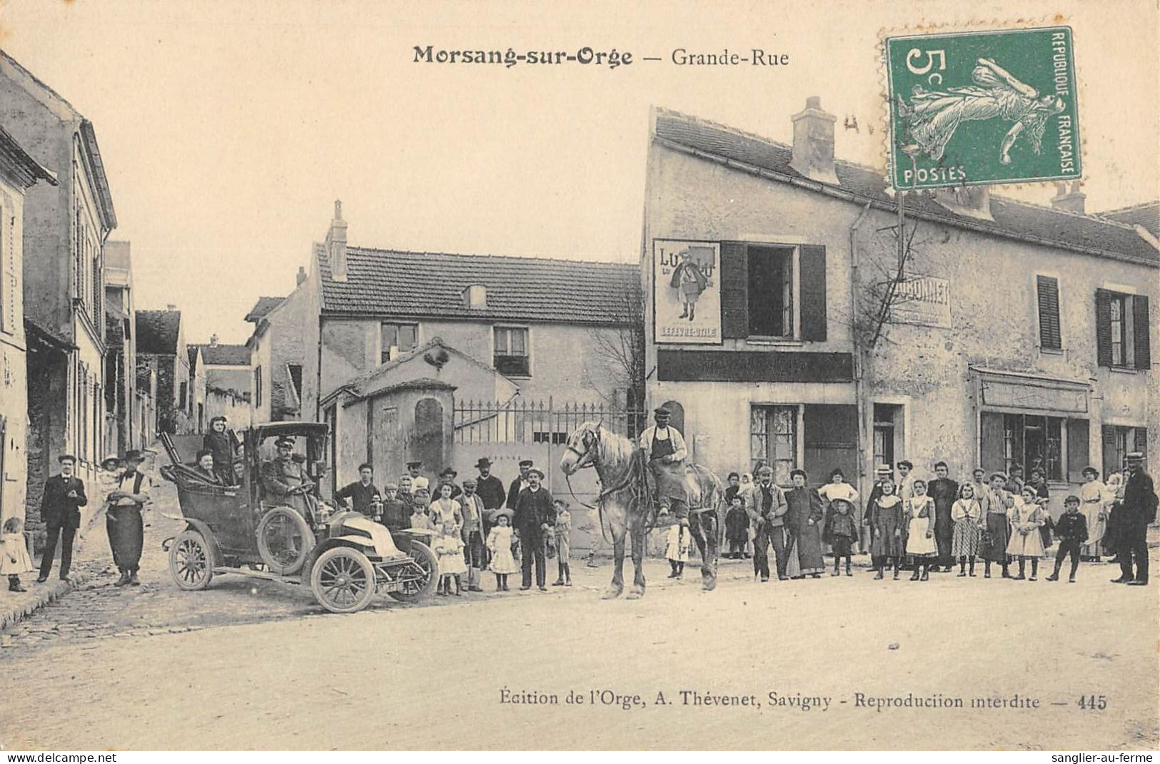 CPA 91 MORSANG SUR ORGE / GRANDE RUE / VOITURE / ANIMATION TOP / Cpa Rare - Morsang Sur Orge