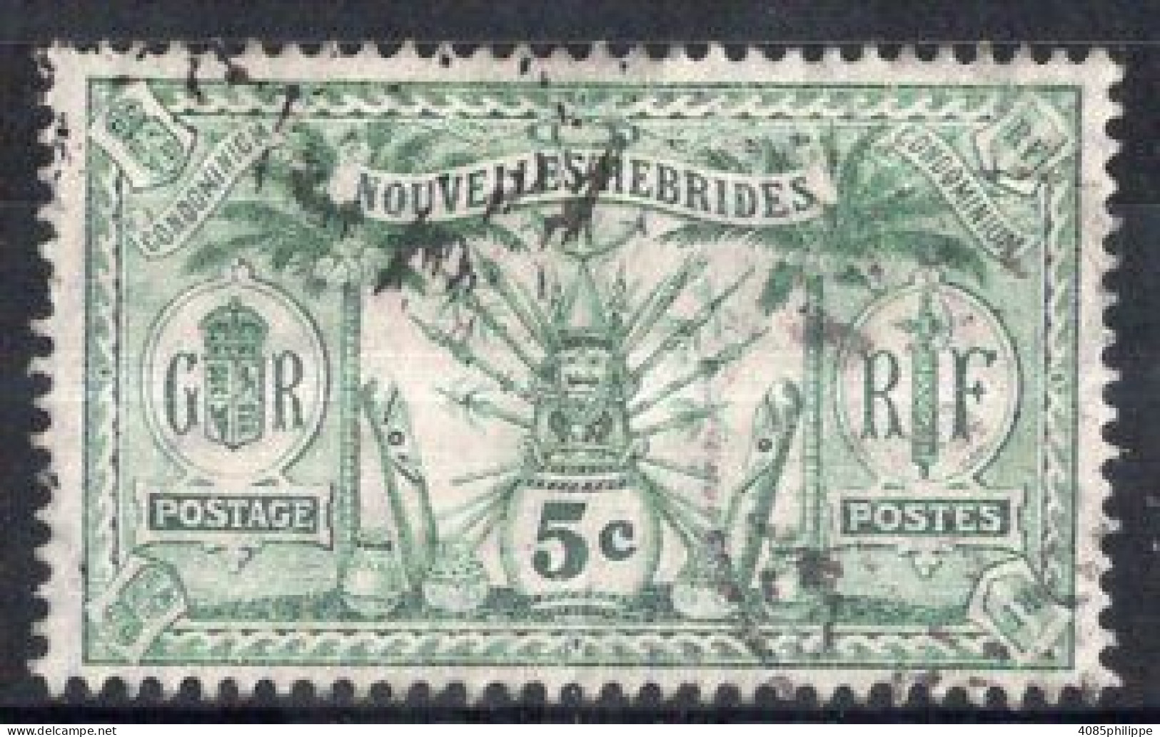 Nouvelles HEBRIDES Timbre-poste N°27 Oblitéré TB Cote : 3.50€ - Used Stamps