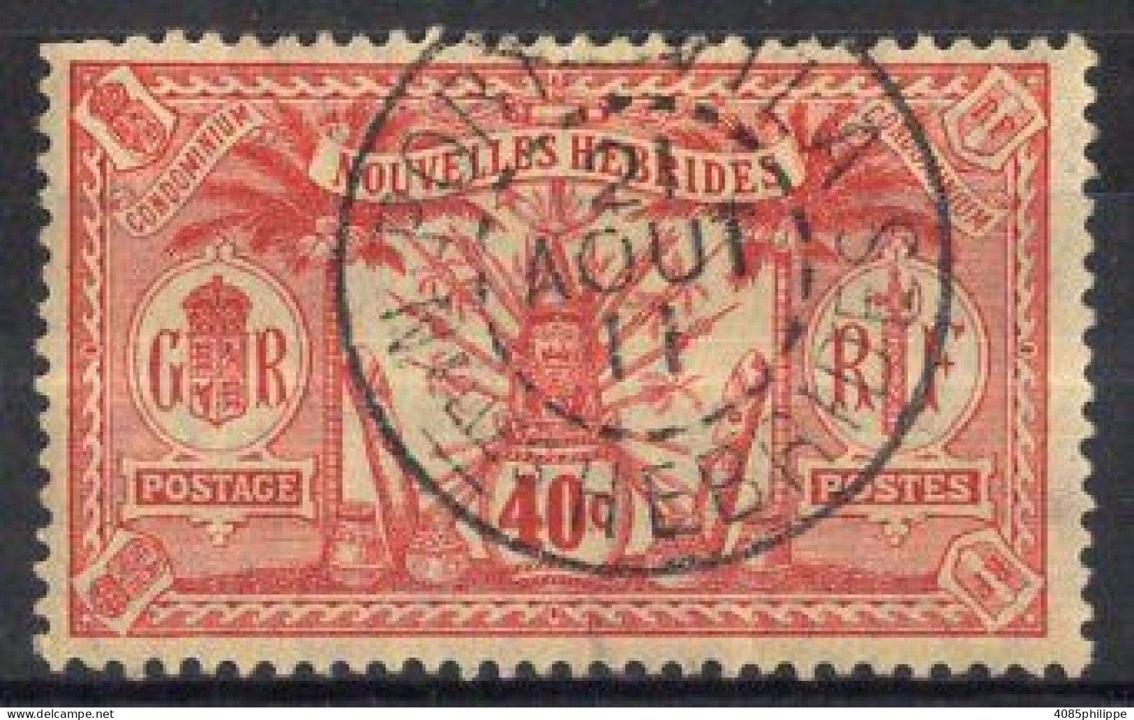 Nouvelles HEBRIDES Timbre-poste N°32 Oblitéré TB Cote : 8.00€ - Used Stamps