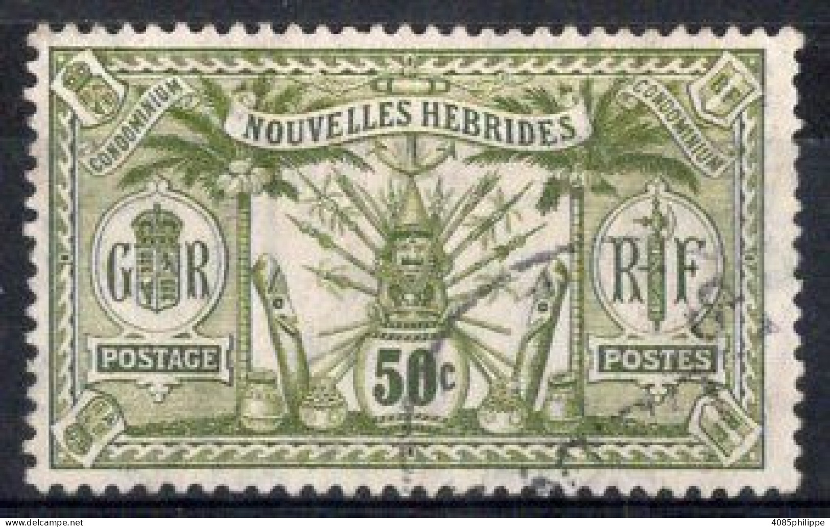 Nouvelles HEBRIDES Timbre-poste N°33 Oblitéré TB Cote : 8.00€ - Used Stamps
