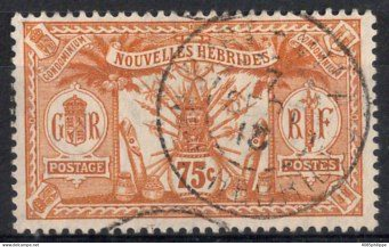 Nouvelles HEBRIDES Timbre-poste N°34 Oblitéré TB Cote : 20.00€ - Used Stamps