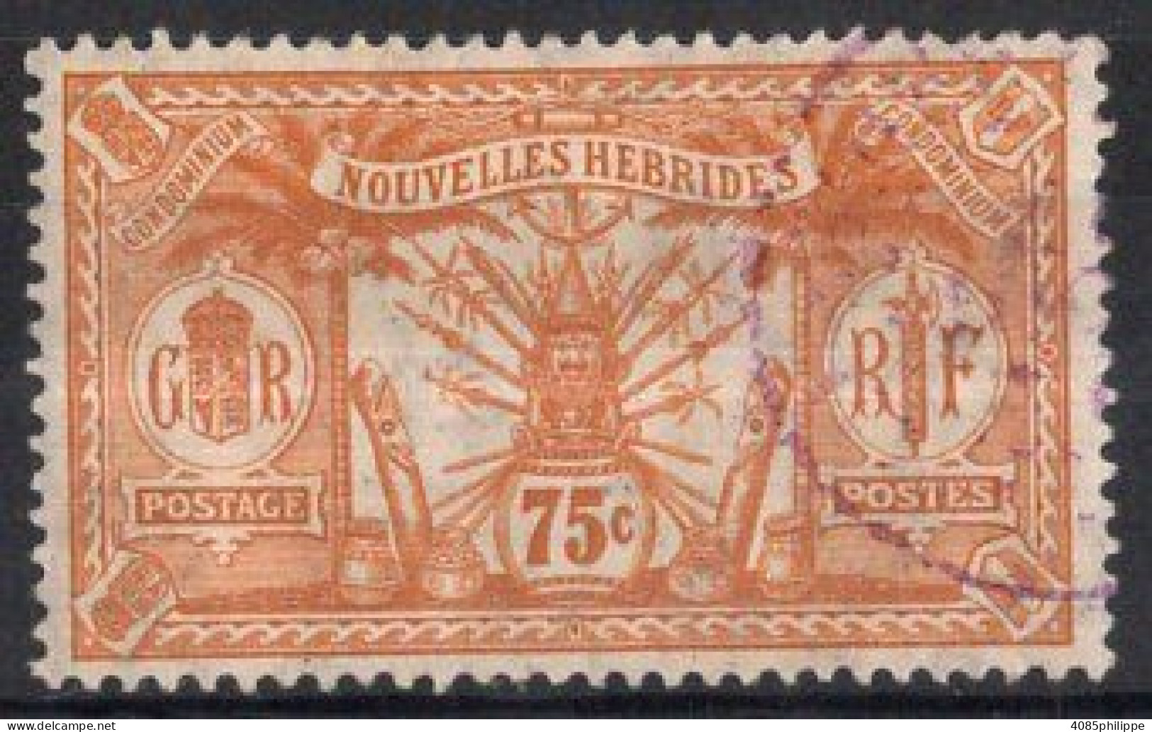 Nouvelles HEBRIDES Timbre-poste N°34 Oblitéré TB Cote : 20.00€ - Used Stamps