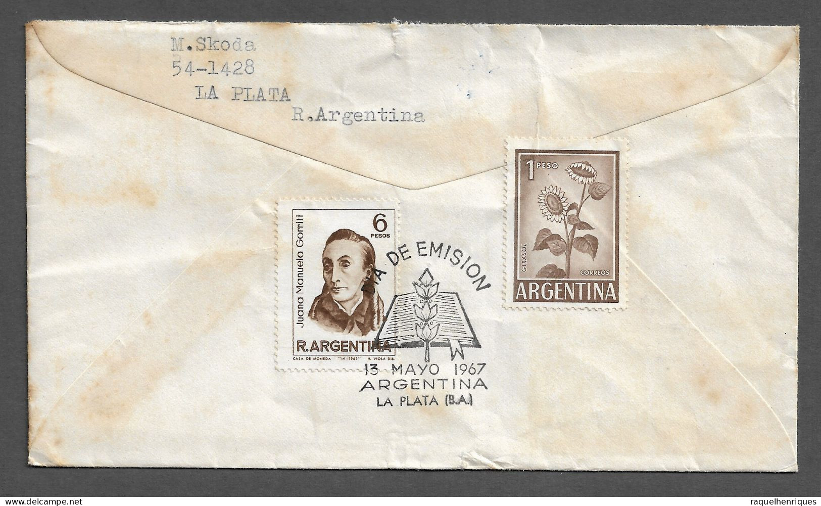 ARGENTINA FDC COVER - 1967 Famous Argentine Women - TO PORTUGAL (PLB#02) - Covers & Documents