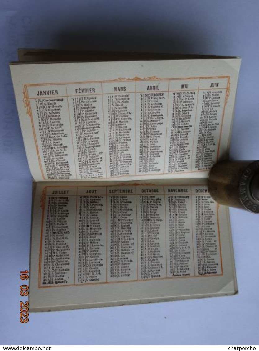 CALENDRIER 1923 LES MAROQUINIERS REUNIS BOUQUETIN  LMR