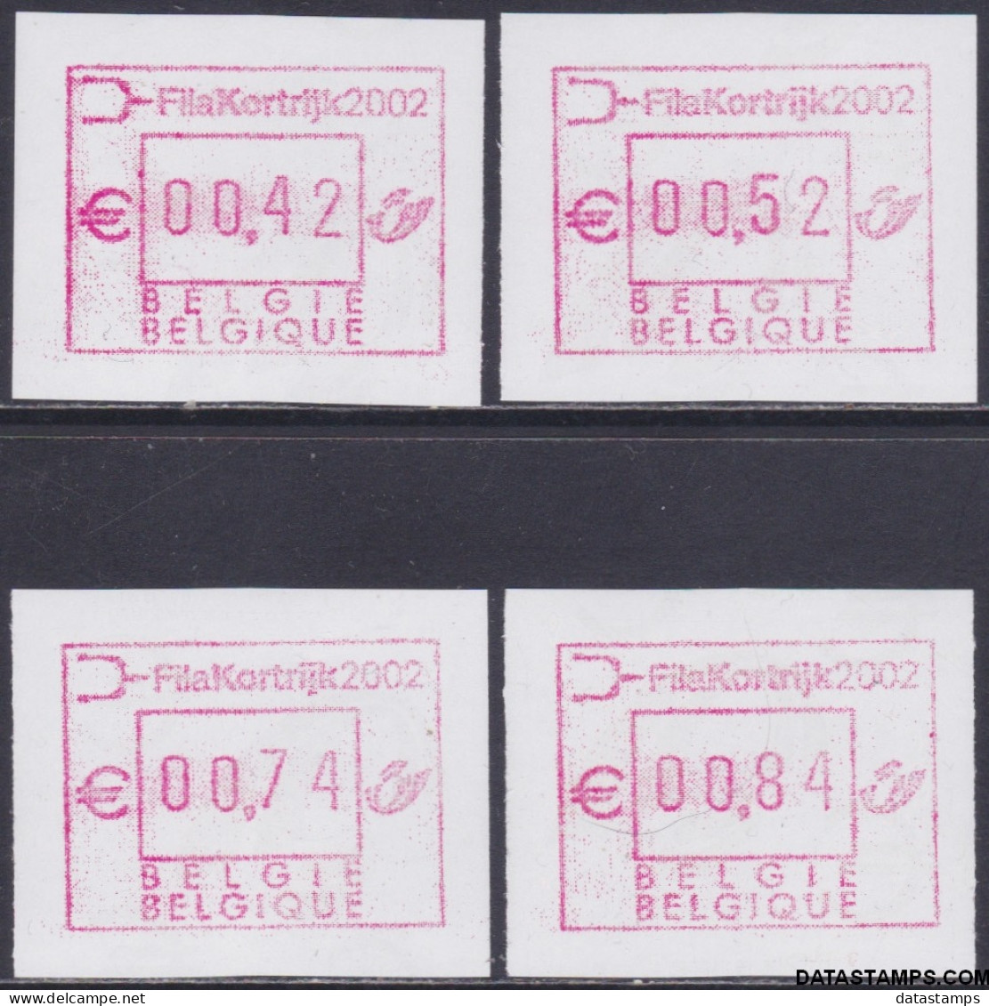 België 2002 - Mi:autom 49, Yv:TD 56, OBP:ATM 108 S1, Machine Stamp - XX - Fila Kortijk 2002 - Nuevos