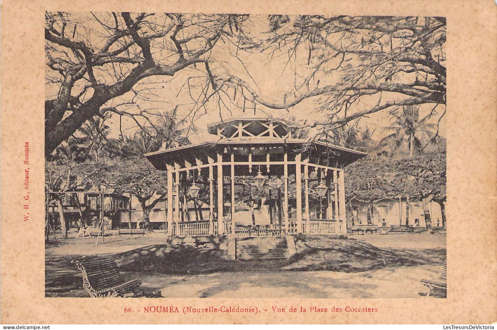 NOUVELLE CALEDONIE - NOUMEA - Vue De La Place Des Cocotiers - WHC éditeur - Carte Postale Ancienne - Nouvelle Calédonie