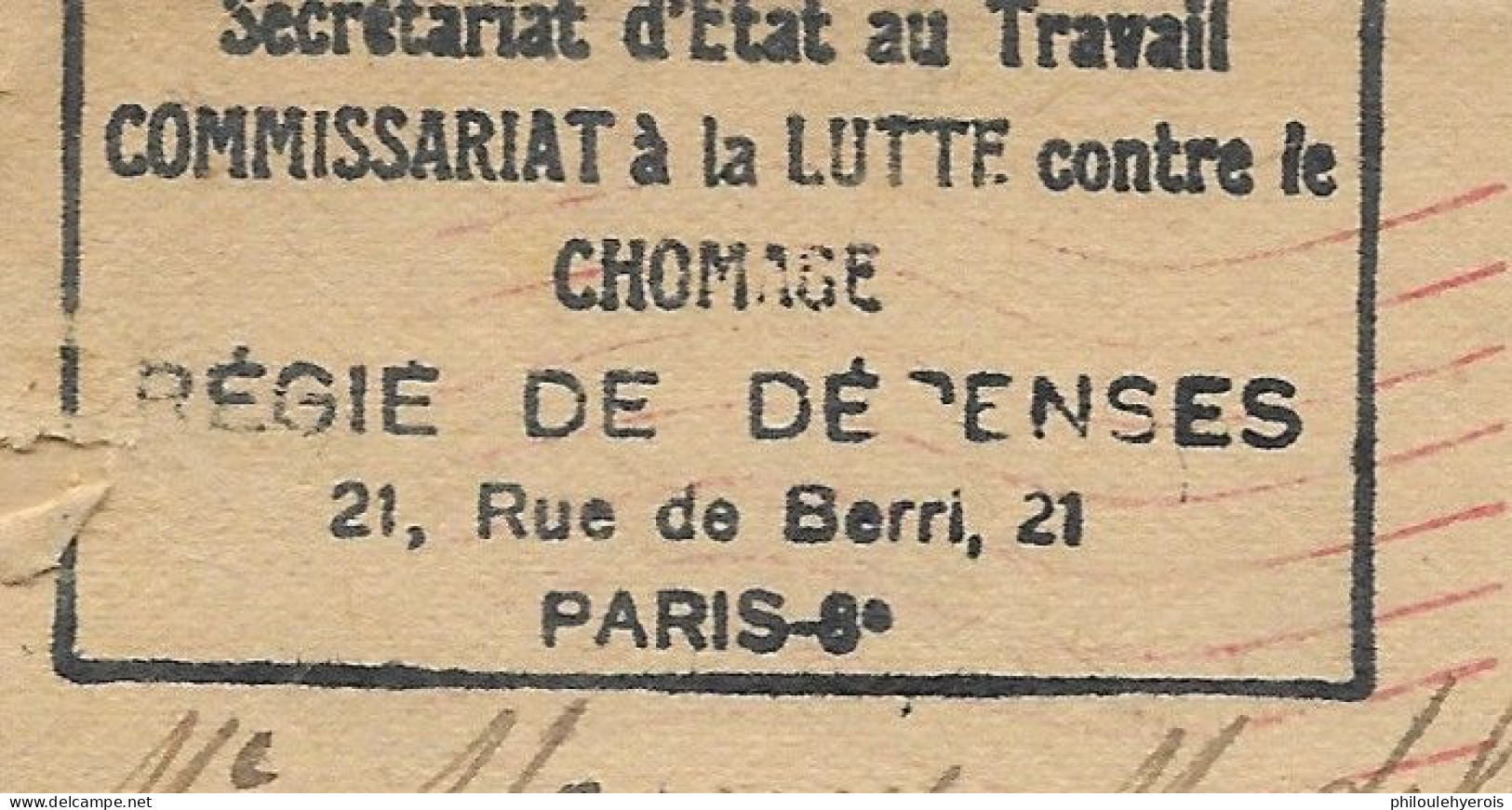 PARIS Lettre Commissariat à La Lutte Contre Le Chomage 1944 Avec Déclaration Salaires 1943 Pour TOULOUSE - Non Classés