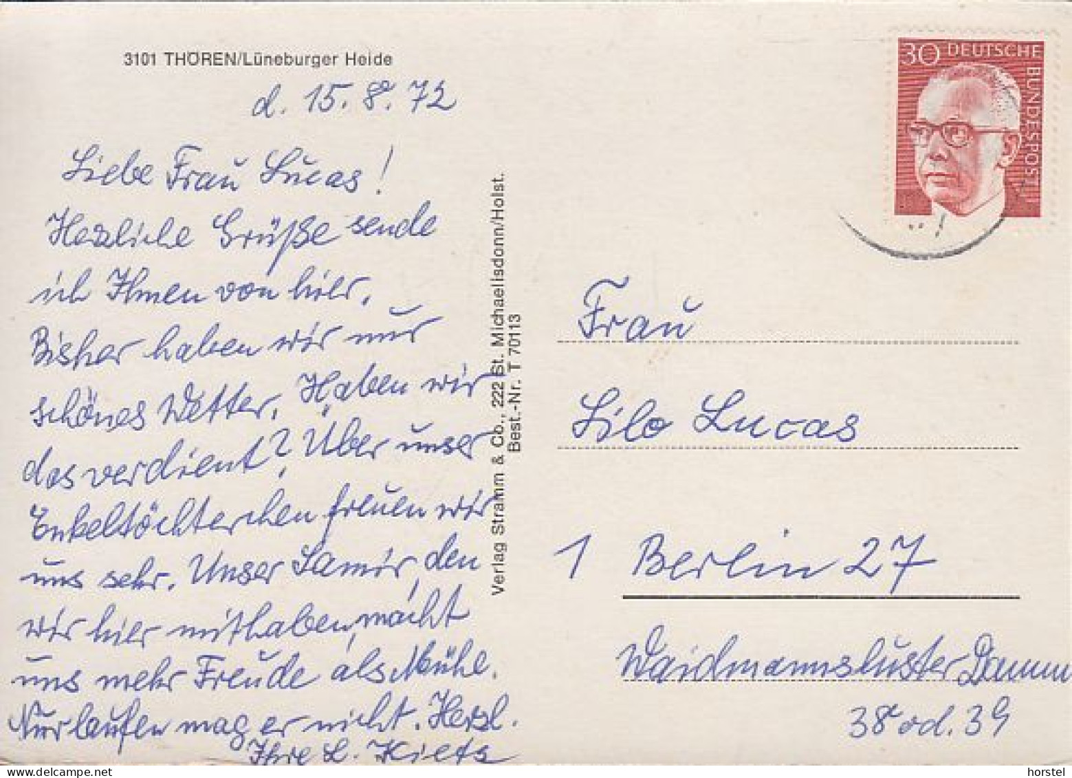 D-29308 Winsen (Aller) - Thören - Alte Ansichten - Gasthaus - Kirche - Stamp 1972 - Winsen