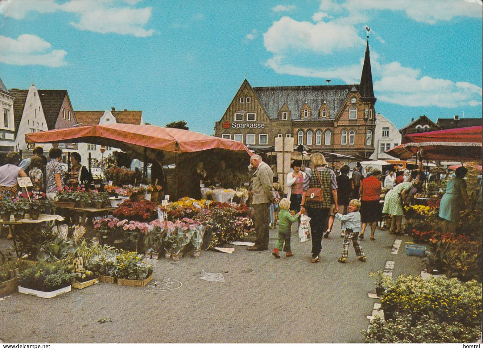 D-25821 Bredstedt - (Schleswig) - Wochenmarkt - Blumenhändler - Stamp - Bredstedt