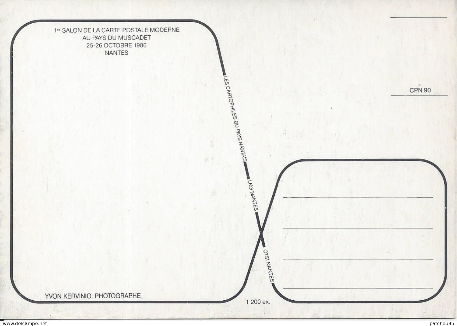 CPM 1° Salon De La Carte Postale Moderne Au Pays Du Muscadet 26-26-Octobre 1986 Nantes - Bourses & Salons De Collections