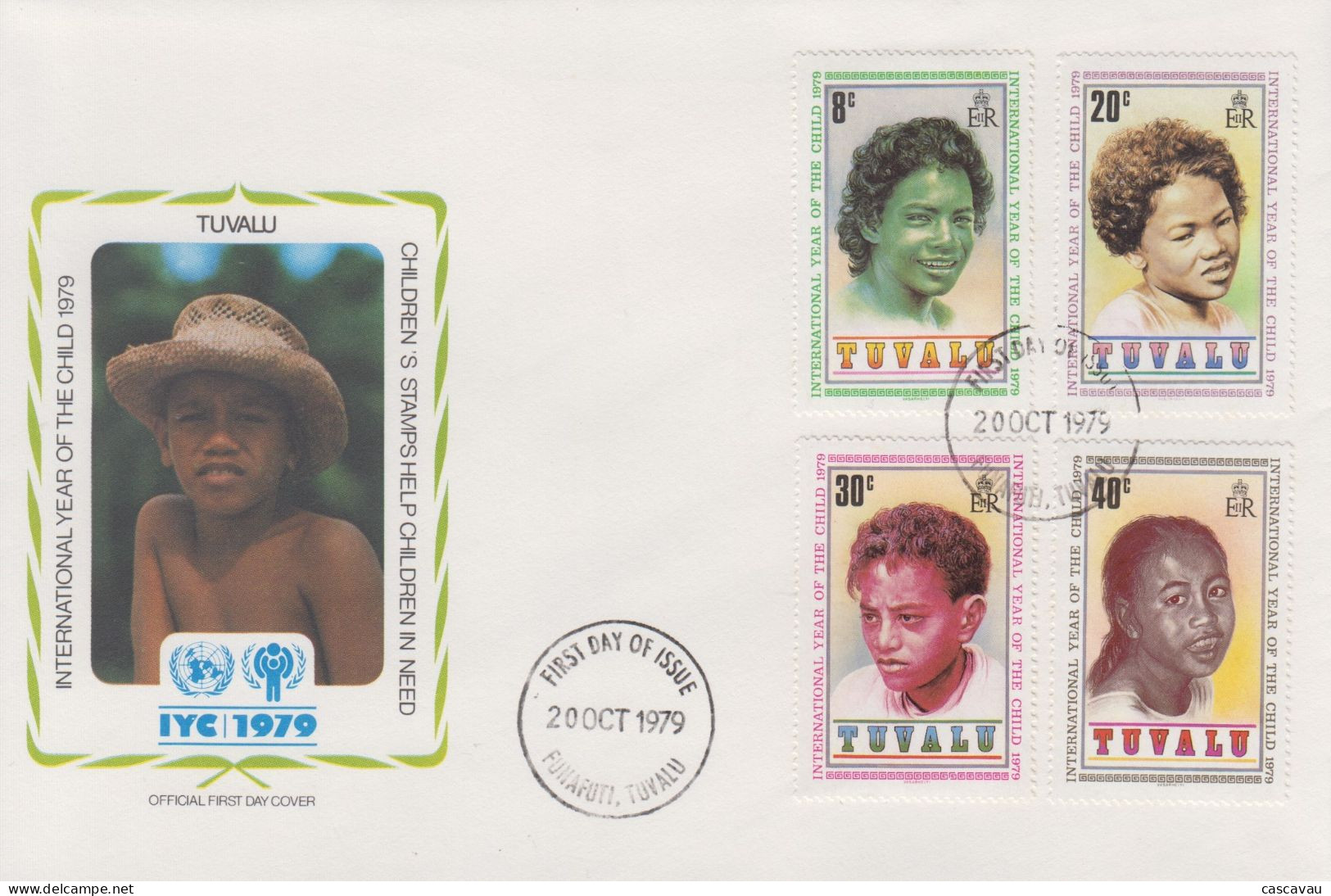 Enveloppe   FDC   1er   Jour   TUVALU   Année  Internationale  De  L' Enfant    1979 - Tuvalu