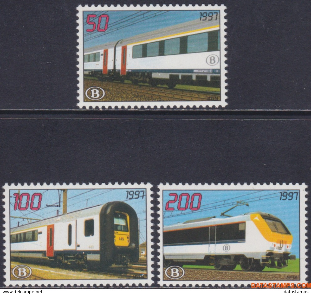 België 1997 - OBP:TRV 3/5, Railway Vignettes - XX - Train I11 - 1996-2013 Labels [TRV]