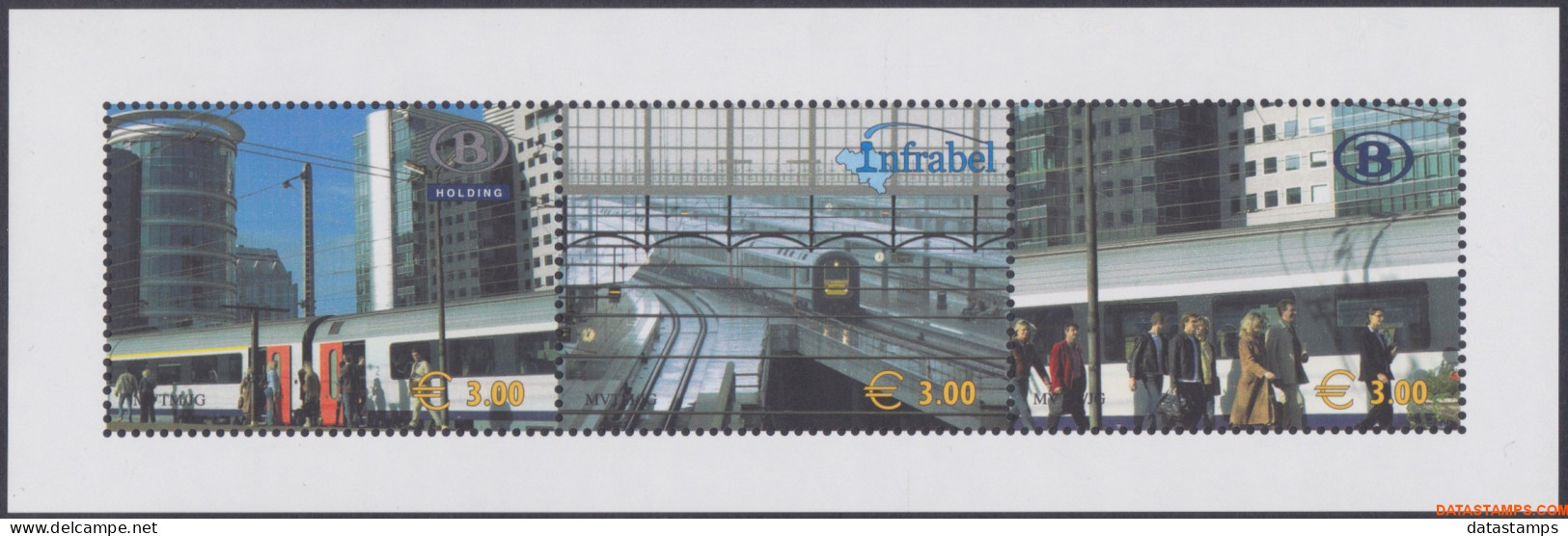 België 2005 - OBP:TRV BL 8, Railway Vignettes - XX - New Structure Nmbs - 1996-2013 Labels [TRV]