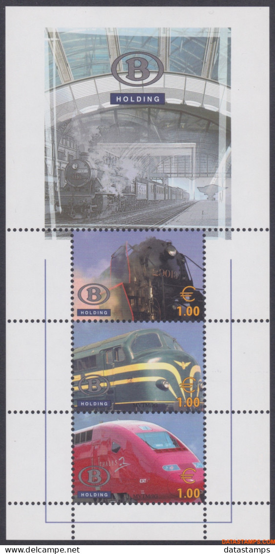 België 2006 - OBP:TRV BL 10, Railway Vignettes - XX - From Steam To Electricity - 1996-2013 Labels [TRV]