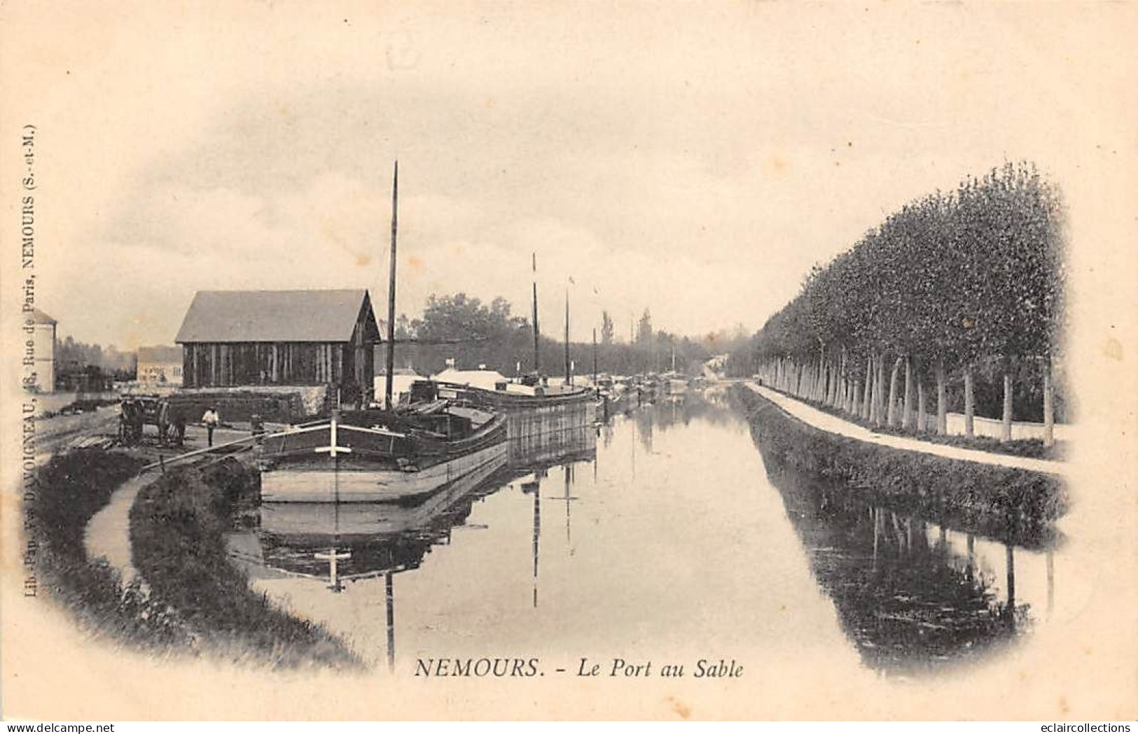 Nemours          77          Le Port Au Sable  - Péniche -        (voir Scan) - Nemours