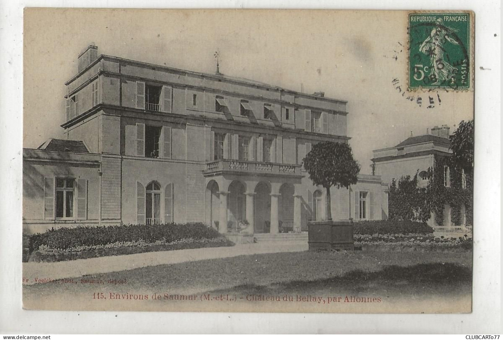 Allonnes (49) : Le Château Du Bellay En 1910 PF. - Allonnes