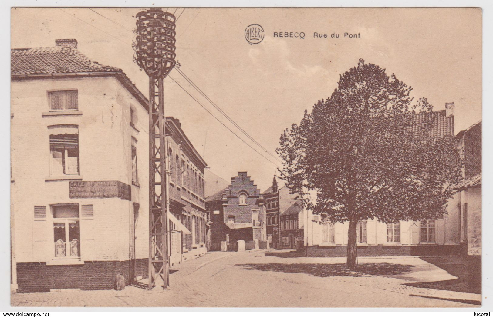 Rebecq - Rue Du Pont - A Gauche Café Du Centre, Boucherie - 1922 - Edit. Albert / Gondry Et Lairin - Rebecq