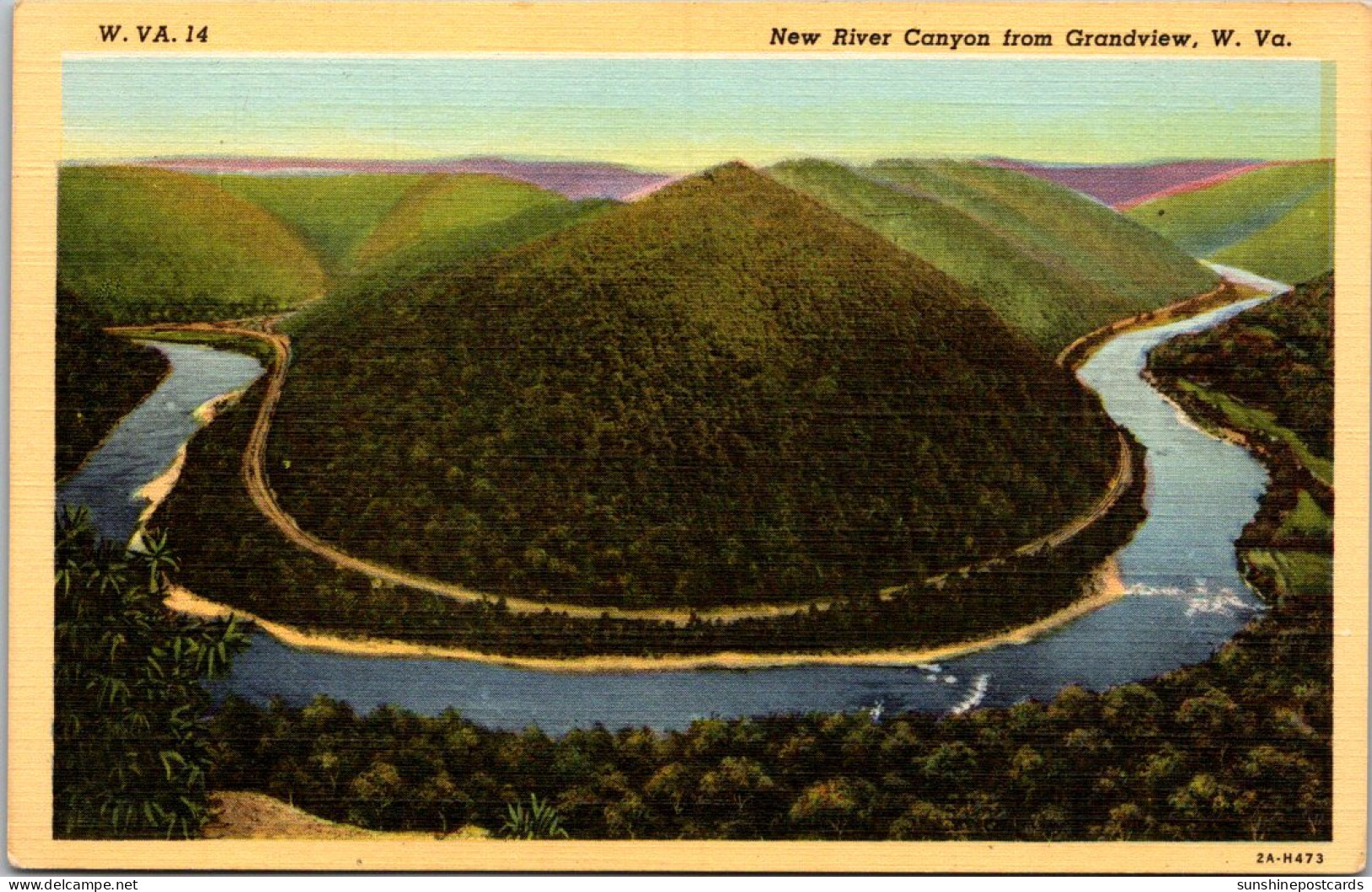 West Virginia New River Canyon Grom Grandview Curteich - Autres & Non Classés