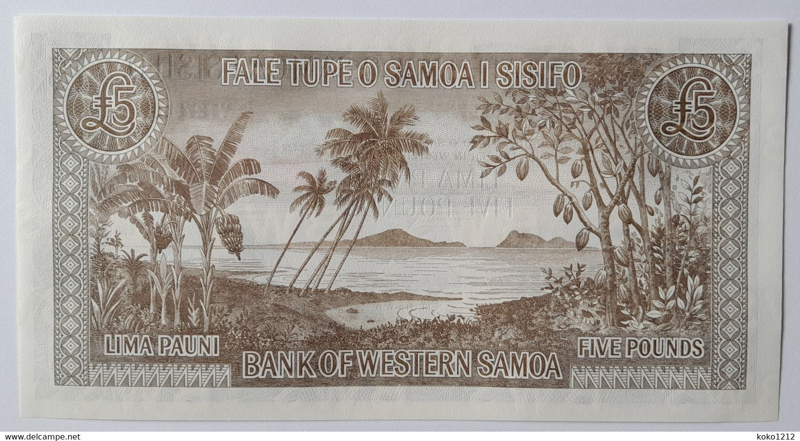 Samoa 5 Pounds 1963 P15R UNC Official Reprint Of The Samoa (2020) - Samoa