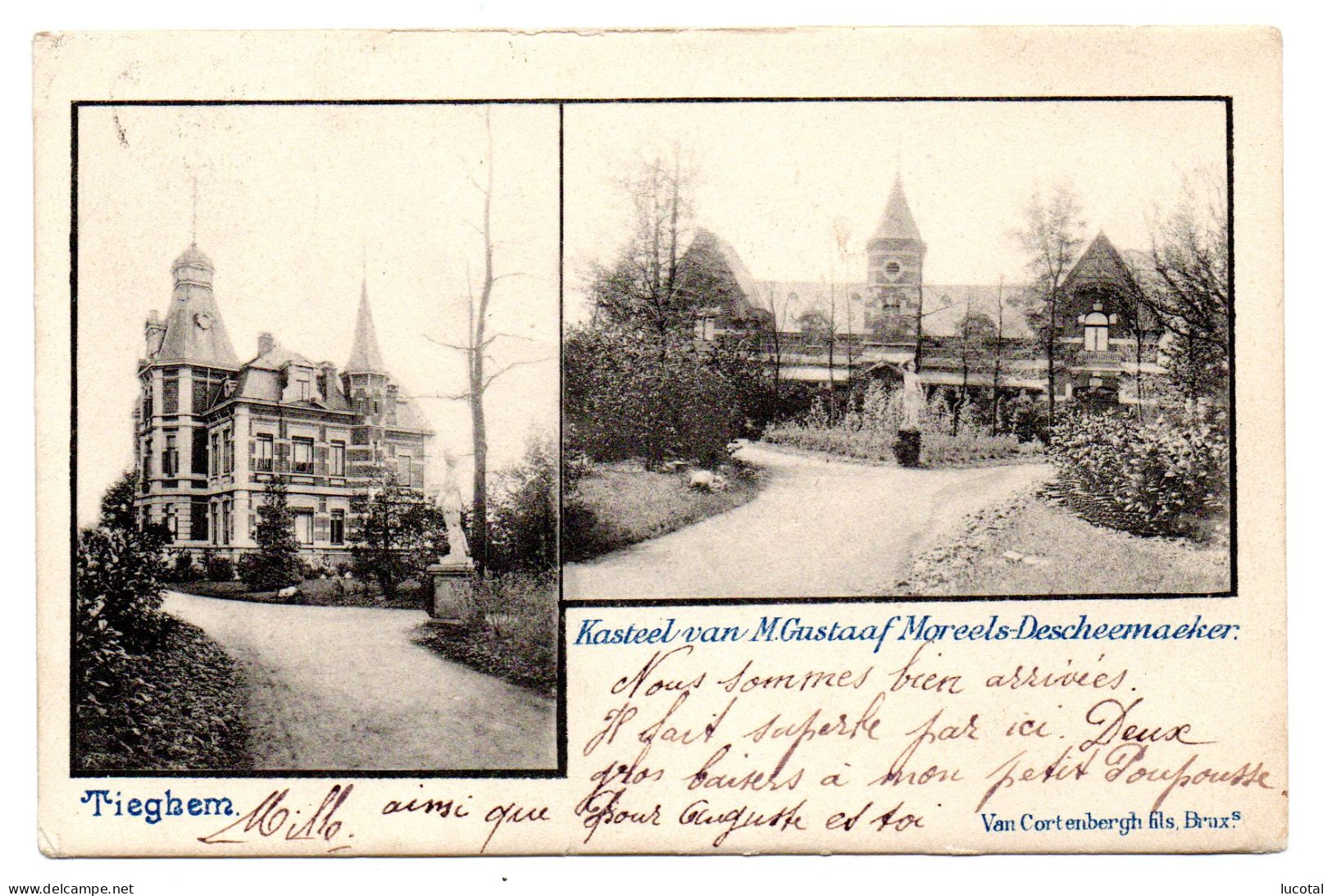 Tieghem - Tiegem - Kasteel Van M. Gustaaf Moreels Descheemaeker - 1904 UItg. Van Cortenbergh - Anzegem