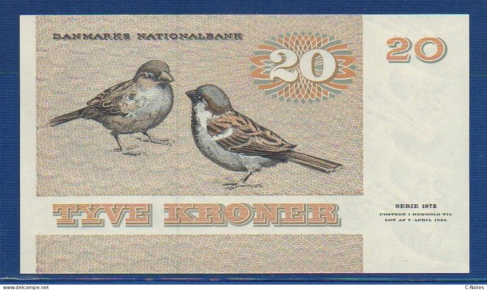 DENMARK - P.49h2 – 20 Kroner 1988 UNC Serie C7882C 6714288 - Denmark