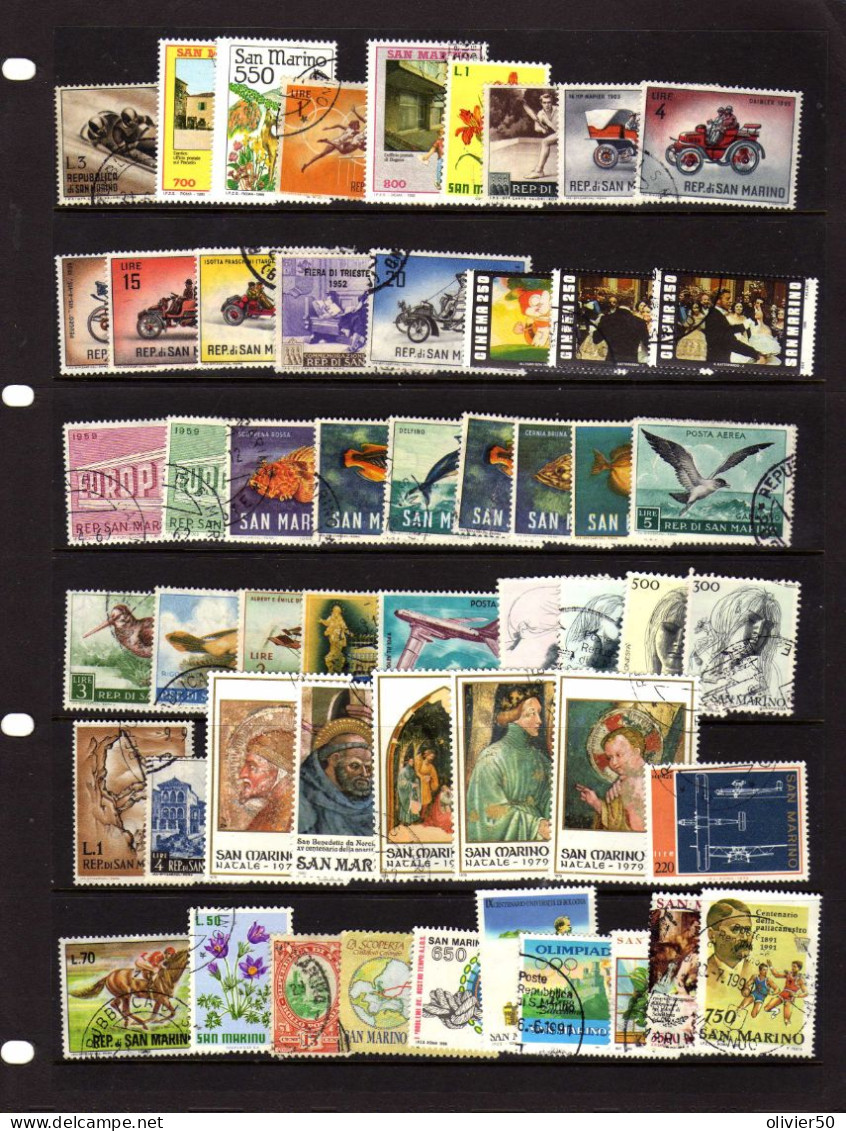 Saint-Marin -  Faune - Transport - Art -  - - Obliteres - Used Stamps