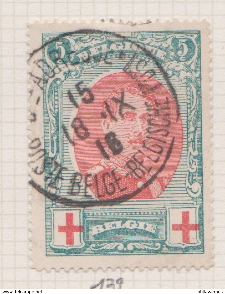 Belgique, Croix-rouge, N°132,Ste ADRESSE ( SN23/4.2) - 1914-1915 Croix-Rouge