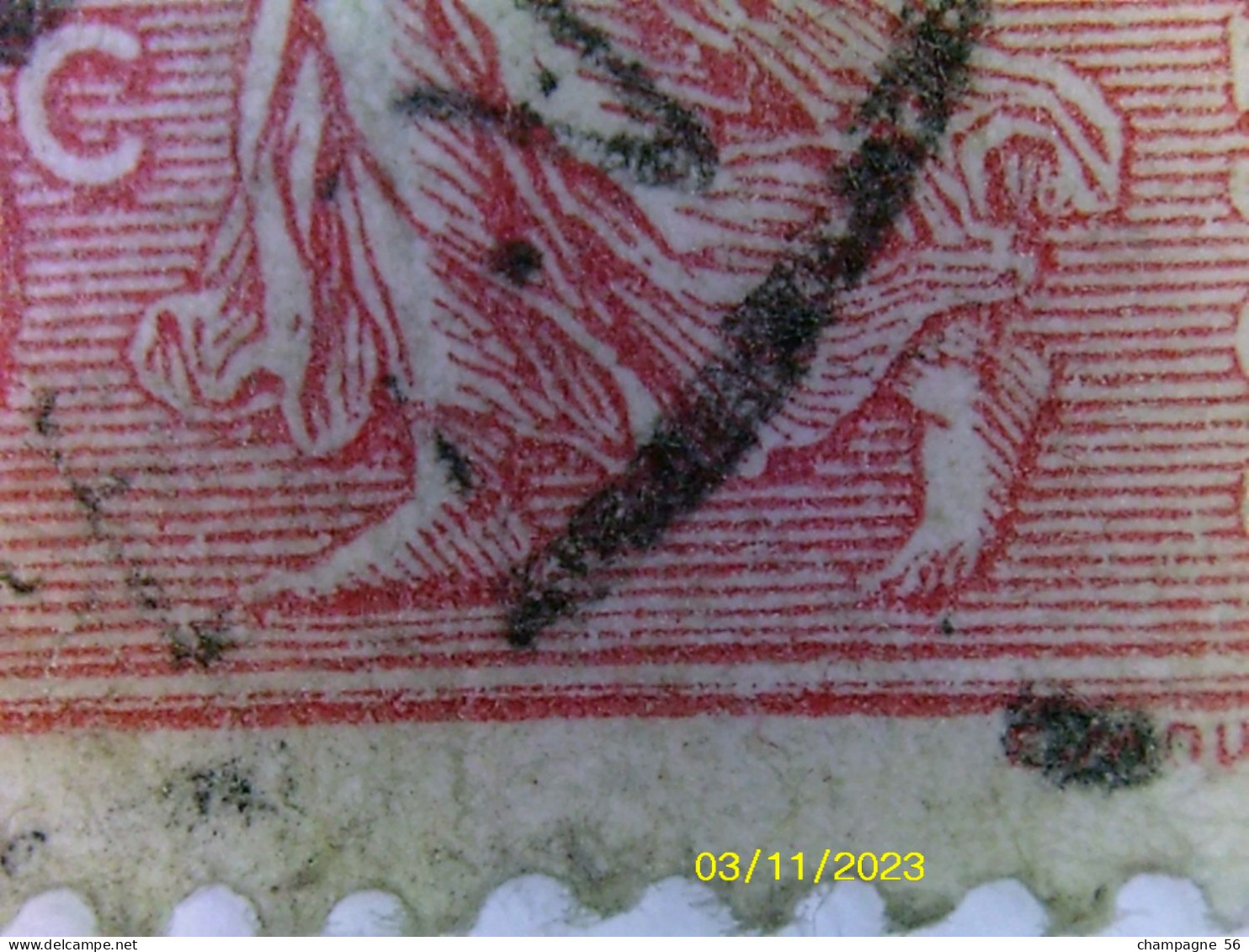 VARIETES FRANCE 1903 N° 201  SEMEUSE LIGNEE TYPE 1 OBLITEREE  30 NOV ?  / FILET BRISER ET FOND LIGNEE HORIZONTALE - Used Stamps