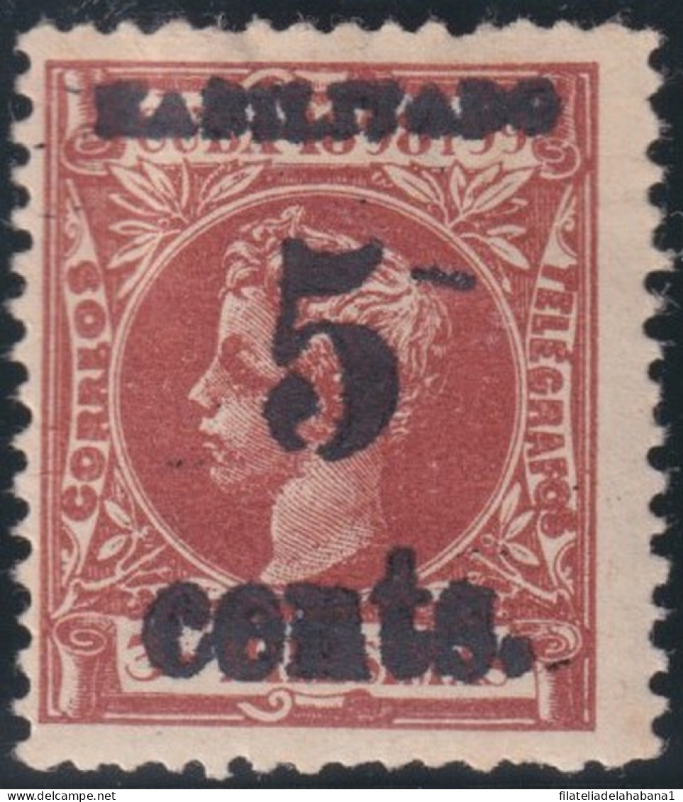 1899-651 CUBA US OCCUPATION 1899 5c S. 3ml. 2º ISSUE. PUERTO PRINCIPE PHILATELIC FORGUERY FALSO FILATELICO. - Ungebraucht