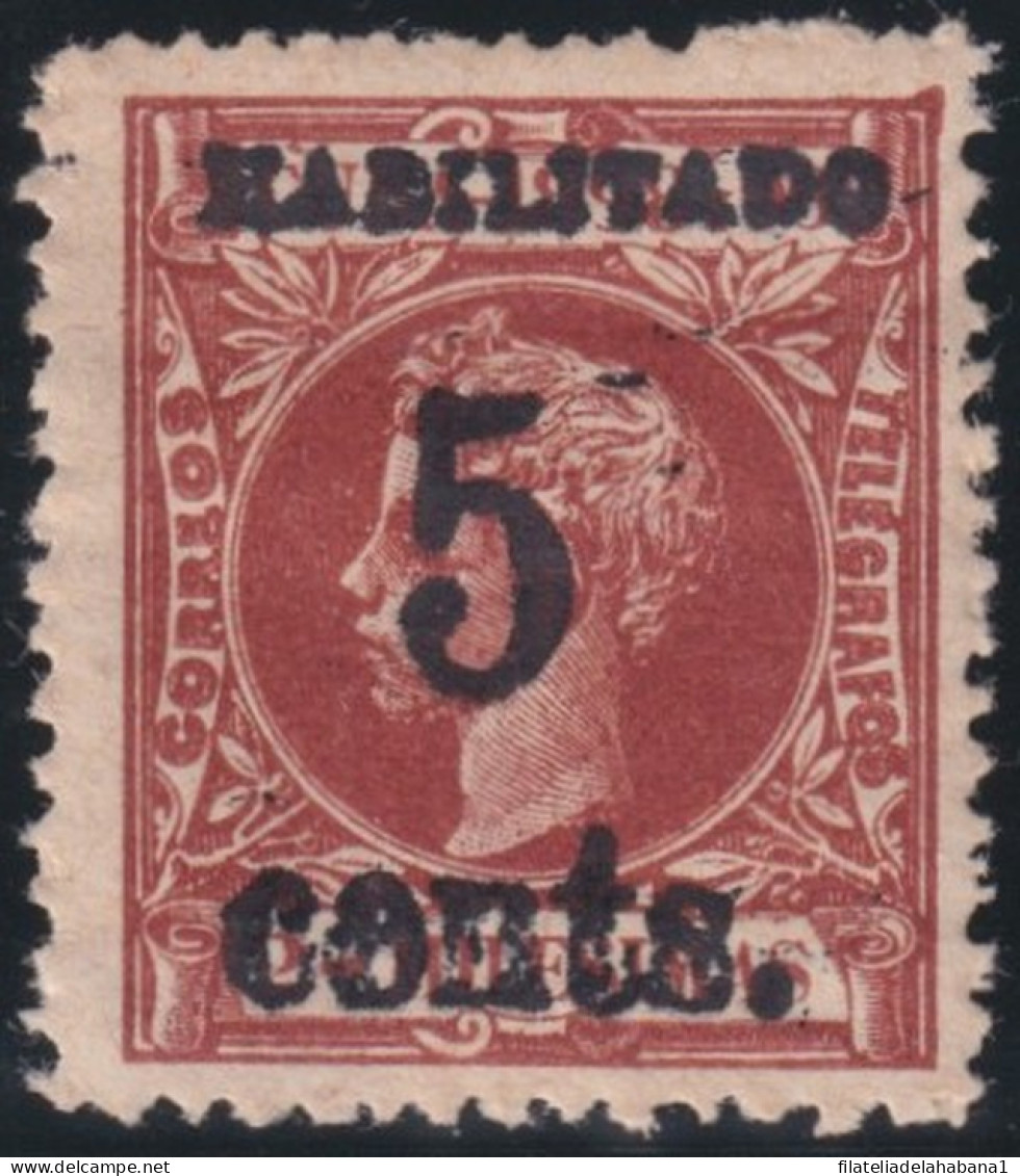 1899-652 CUBA US OCCUPATION 1899 5c S. 3ml. 2º ISSUE. PUERTO PRINCIPE SMAL “5” PHILATELIC FORGUERY FALSO FILATELICO. - Nuovi