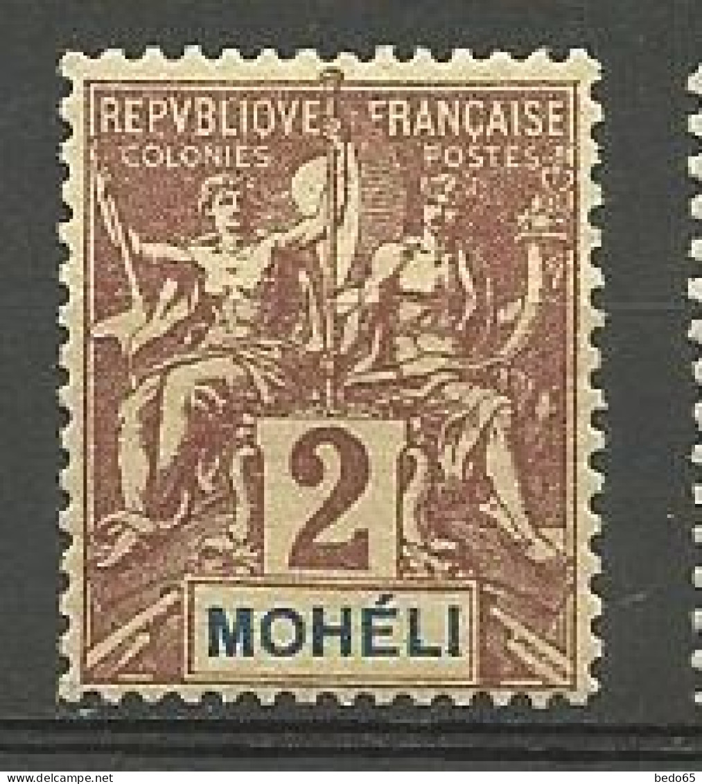 MOHELI N° 2 NEUF* TRACE DE CHARNIERE / MH - Unused Stamps