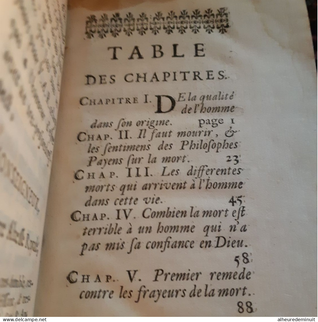 LA MANIERE DE BIEN MOURIR CONSOLATIONS CONTRE LES FRAYEURS DE LA MORT"1707"Abbé Thouvenin"son Altesse Royale De Lorraine - 1701-1800