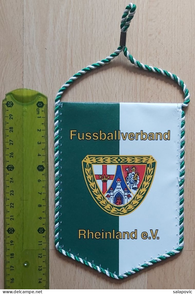 Fußballverband Rheinland E.V. Germany Football club Soccer Fussball Calcio Futebol  PENNANT, SPORTS FLAG ZS 3/5 - Bekleidung, Souvenirs Und Sonstige