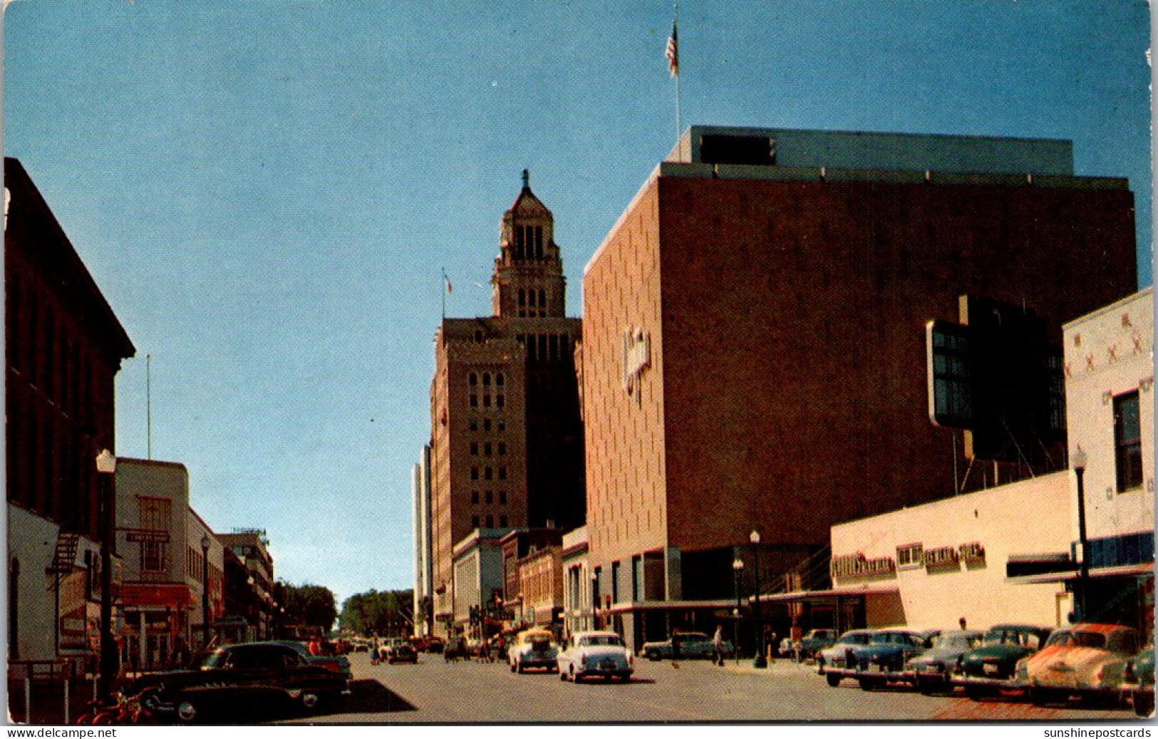 Minnesota Rochester Downtown Looking West On 2nd St SW 1950 - Rochester